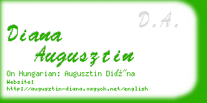 diana augusztin business card